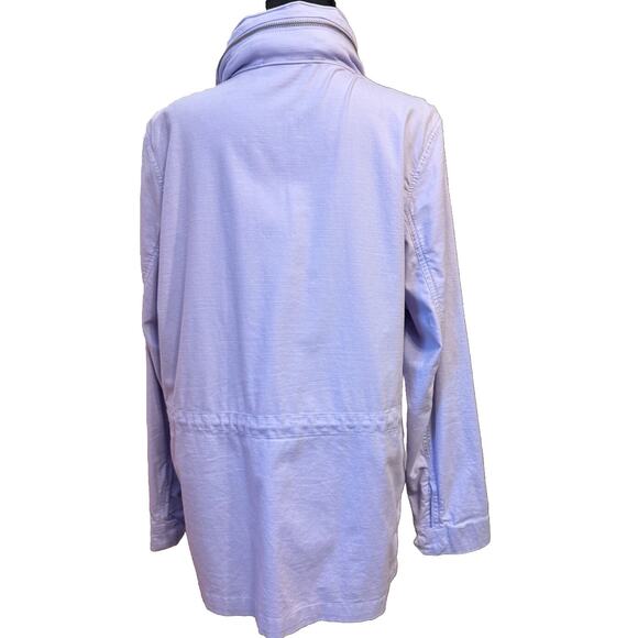 Lands End Jacket Large Womens Lavender Lightweight Hidden Hood Packable Zip Up - Picture 3 of 10